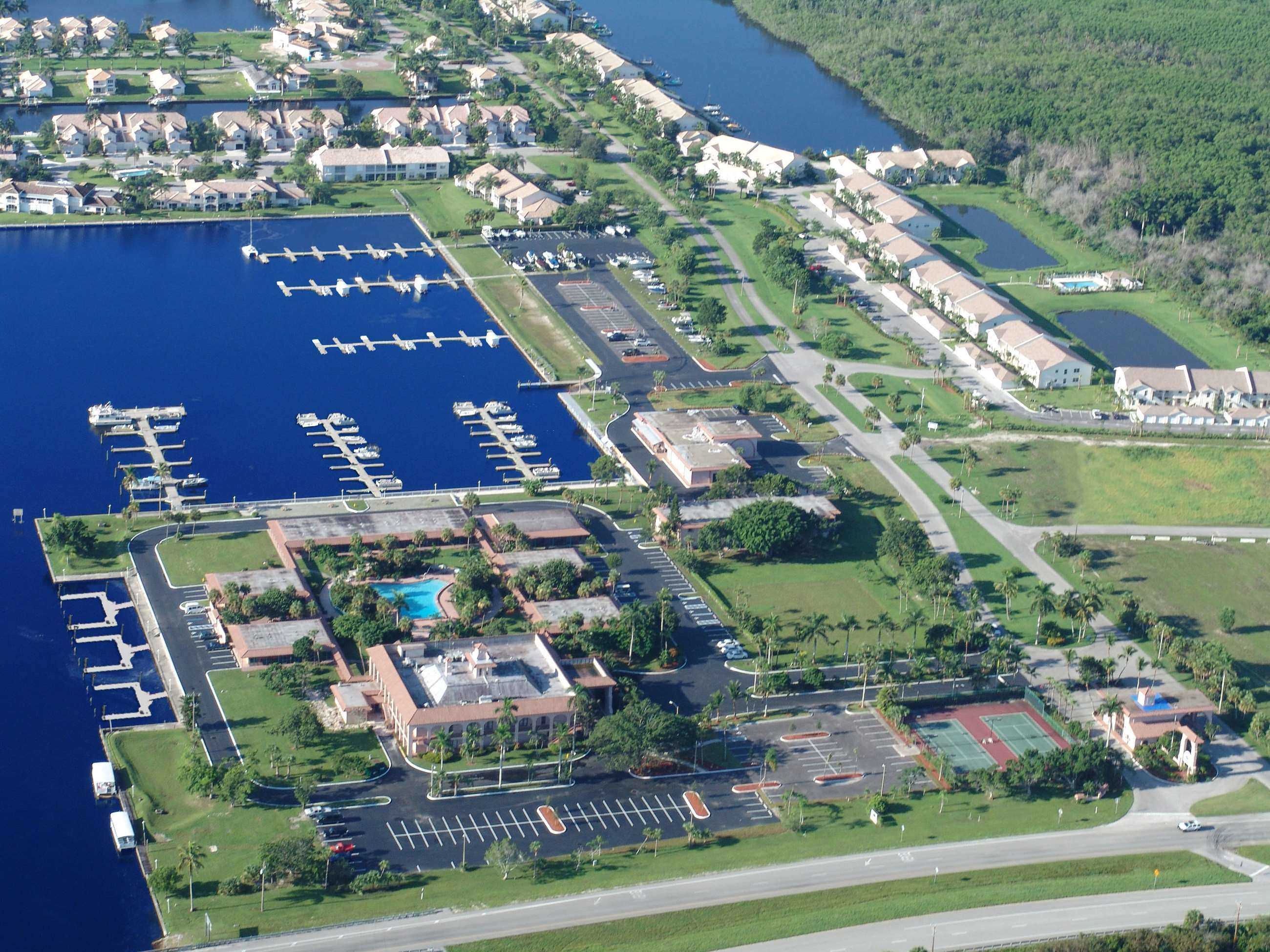 Aerial of Marina shot 1