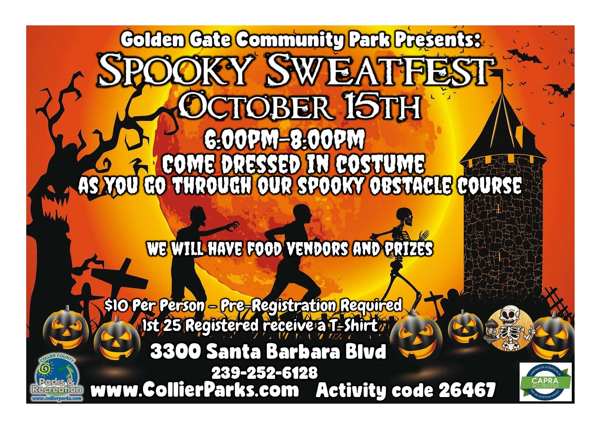 Spooky Sweatfest at Golden Gate Community Park Spooky Sweatfest at Golden Gate Community Park