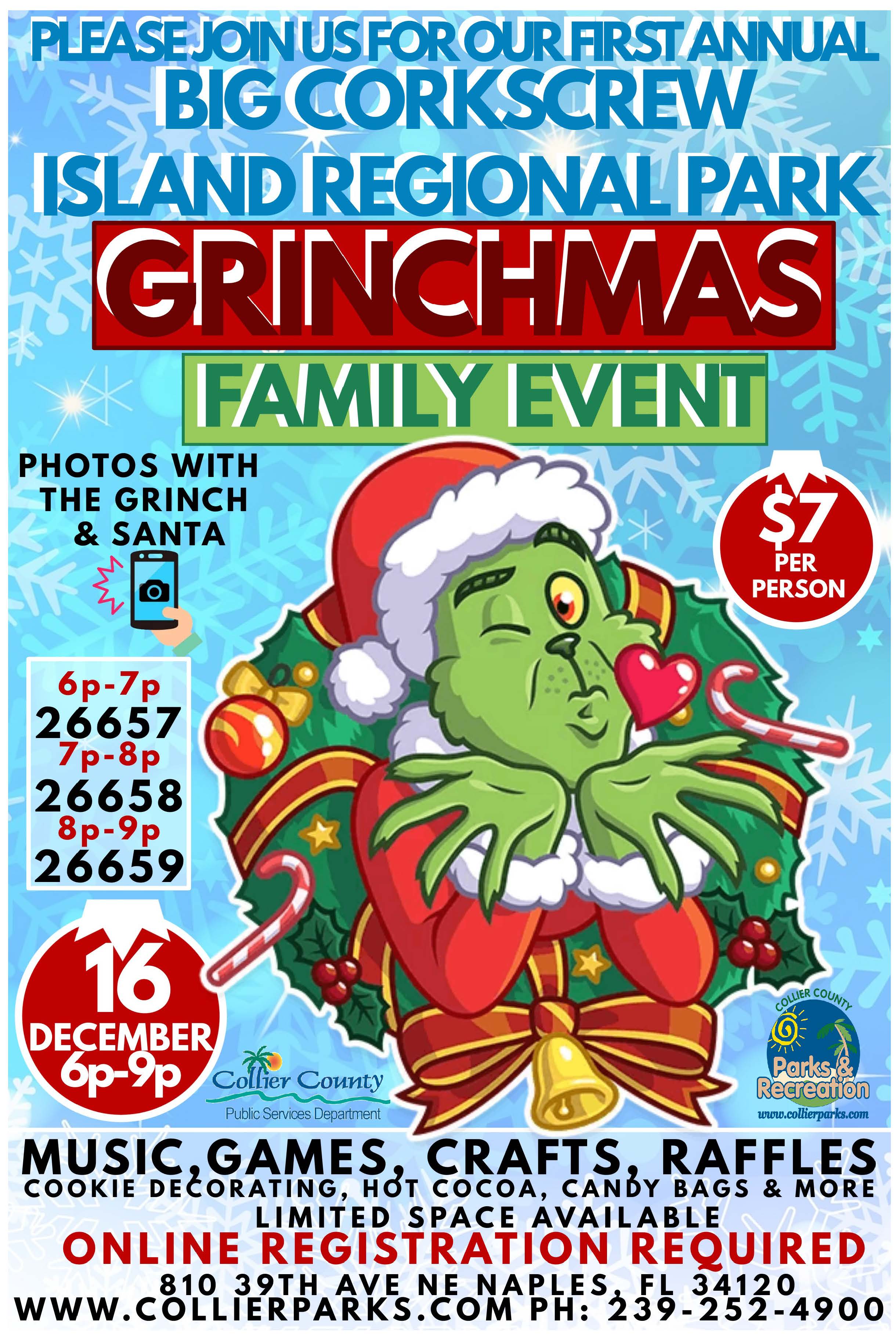 Big Corkscrew Island Regional Park Grinchmas Family Event Big Corkscrew Island Regional Park Grinchmas Family Event