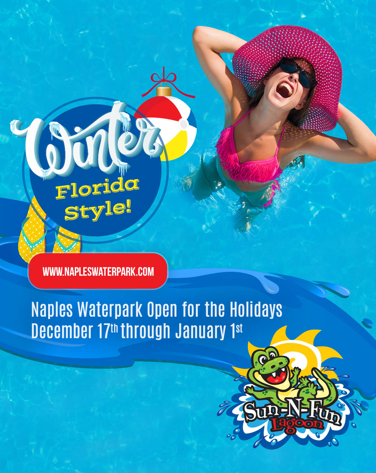 Naples Waterpar Open for the Holidays, December 17th through January 1st